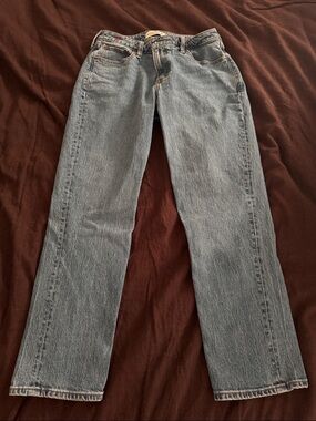 Abercrombie & Fitch Mid Rise 90s Straight Jeans size 29S curve love